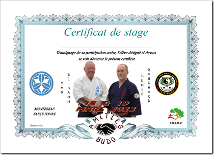 Certificat de stage